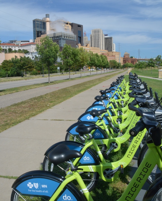 rental bikes available along the Upper Landing walking trail